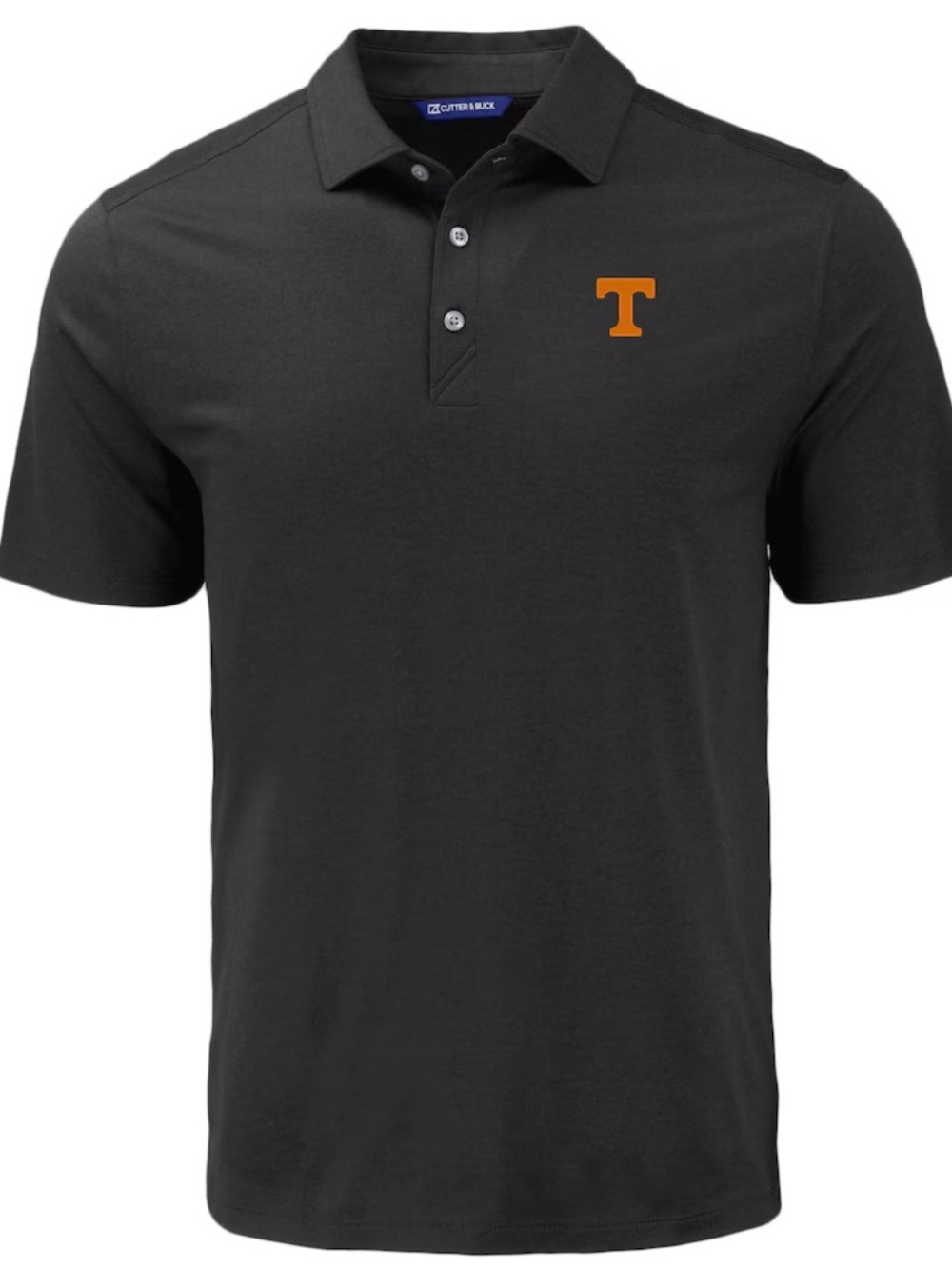 Cutter & Buck Black Polo with Orange 'T' Chest Logo